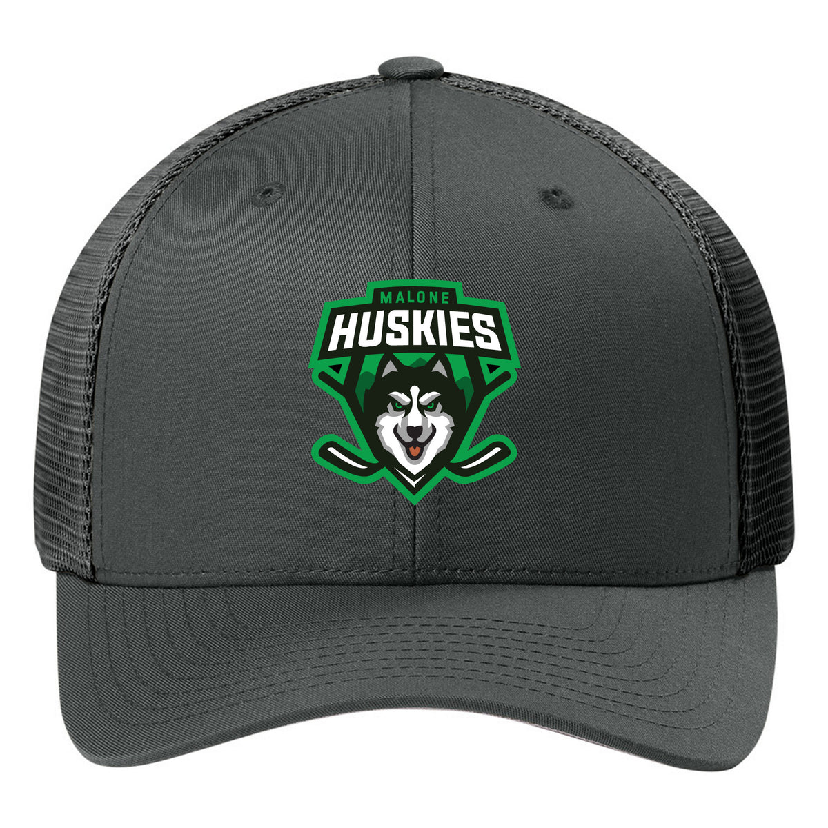 Flexfit 110 Mesh Cap - Embroidered — Charcoal, front