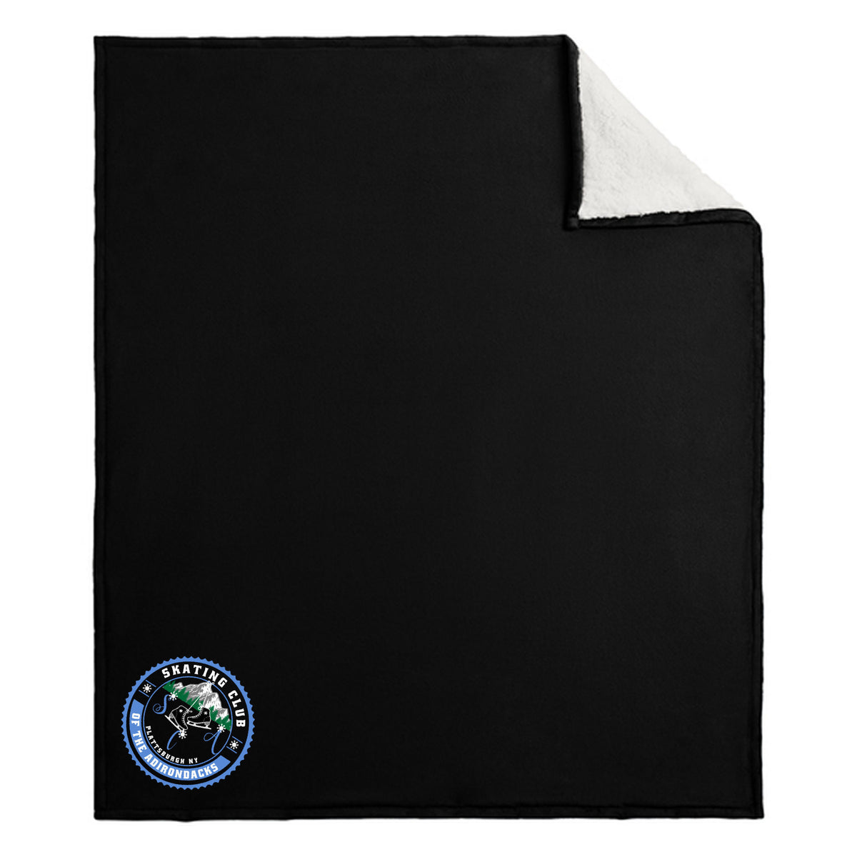 SCA Port Authority Mountain Lodge Blanket — Black, Logo 1, detail