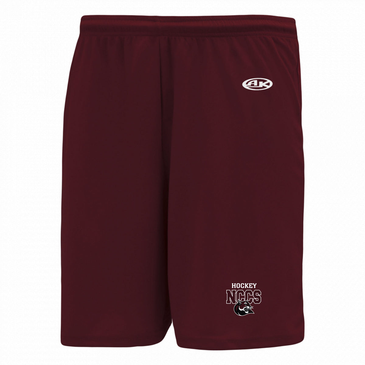 Apparel Shorts — MAROON, front