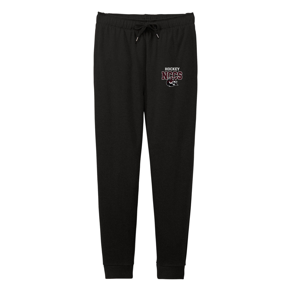 District Perfect Tri Fleece Jogger — Black, front