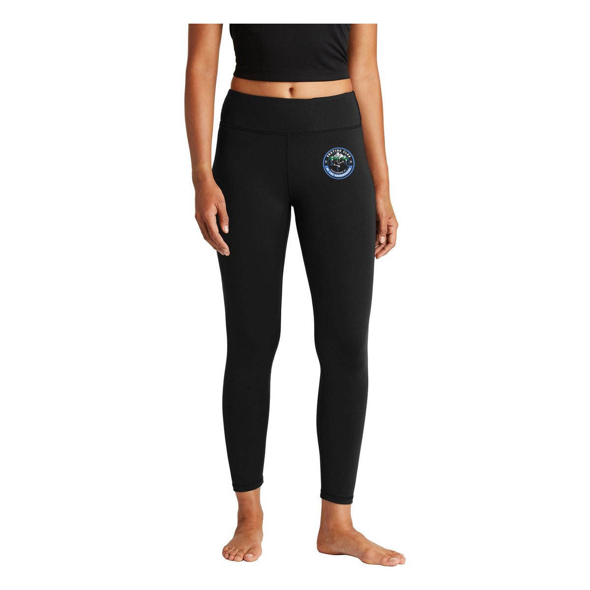 Women's 7/8 Legging — Black, Logo 1, front