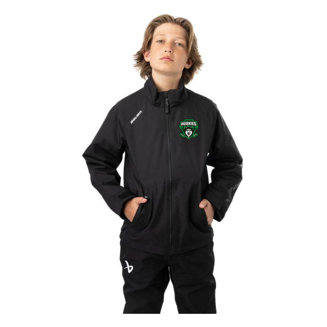 Youth BAUER S24 TEAM MIDWEIGHT JACKET YTH-BLACK — Black, front