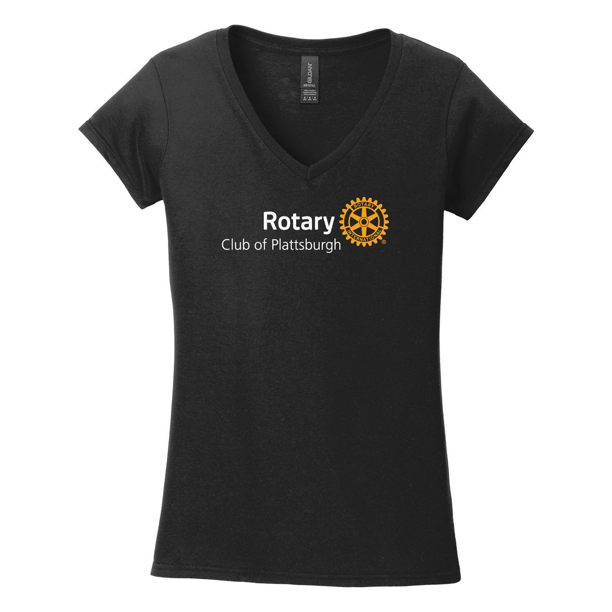Softstyle Women's Fit V-Neck T-Shirt — Black, front