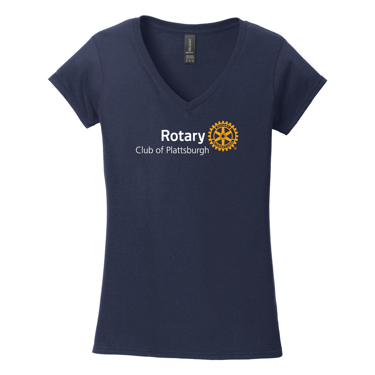 Softstyle Women's Fit V-Neck T-Shirt — Navy, front