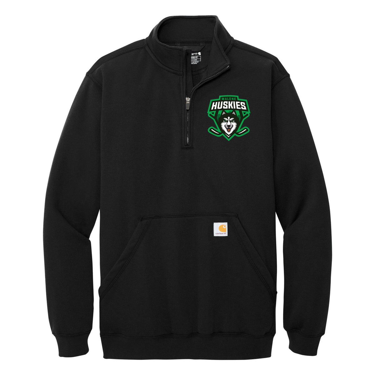 Carhartt Midweight 1/4-Zip Mock Neck Sweatshirt — Black, front