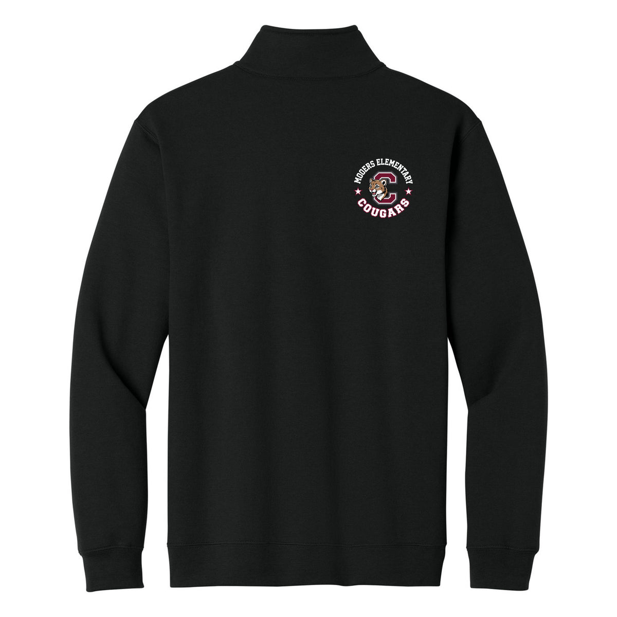 Gildan Heavy Blend 1/4-Zip Sweatshirt — Black, Logo 1, front