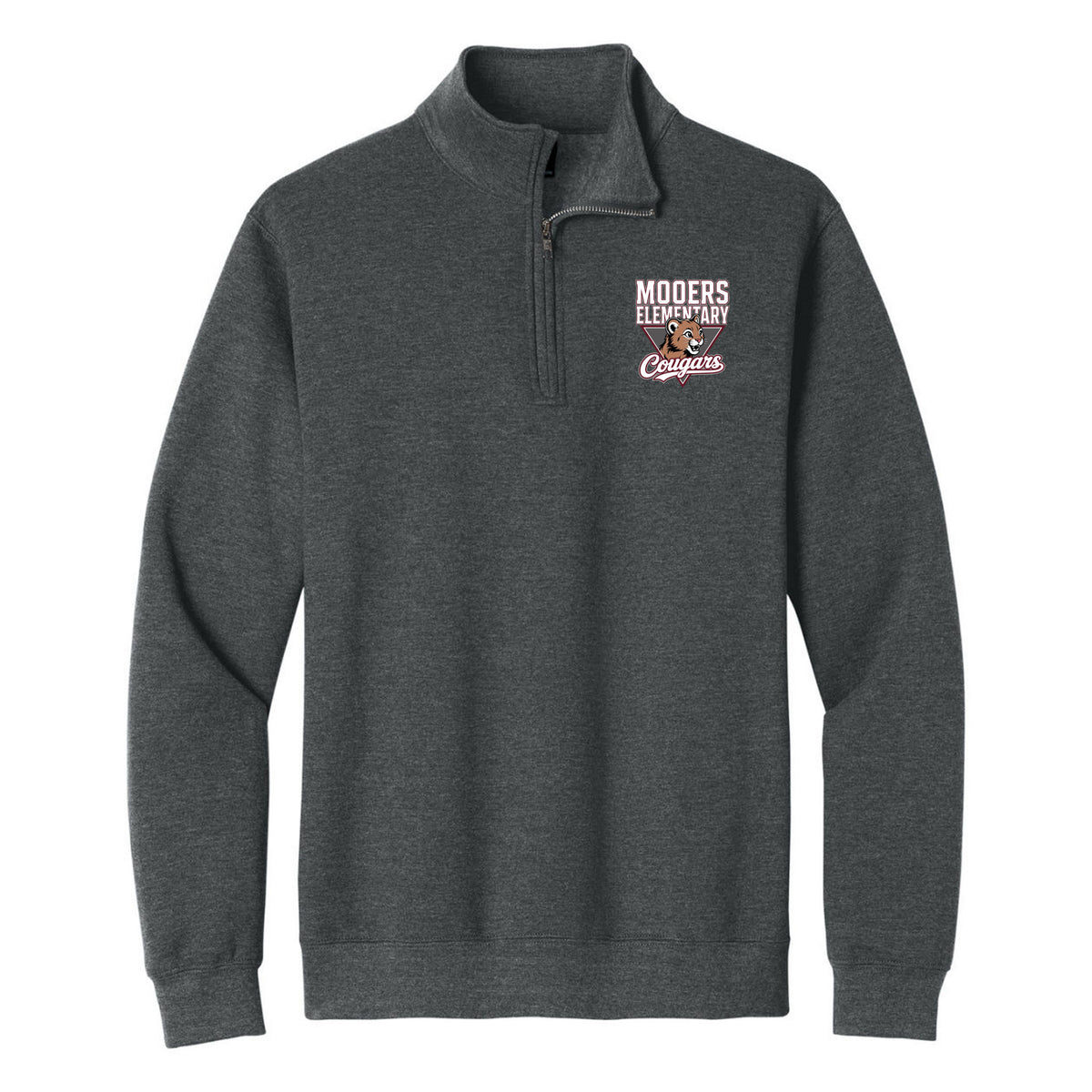 Gildan Heavy Blend 1/4-Zip Sweatshirt — Fan Charcoal Heather, Logo 2, front