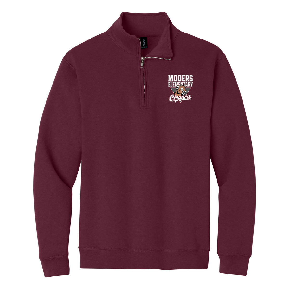 Gildan Heavy Blend 1/4-Zip Sweatshirt — Maroon, Logo 2, front