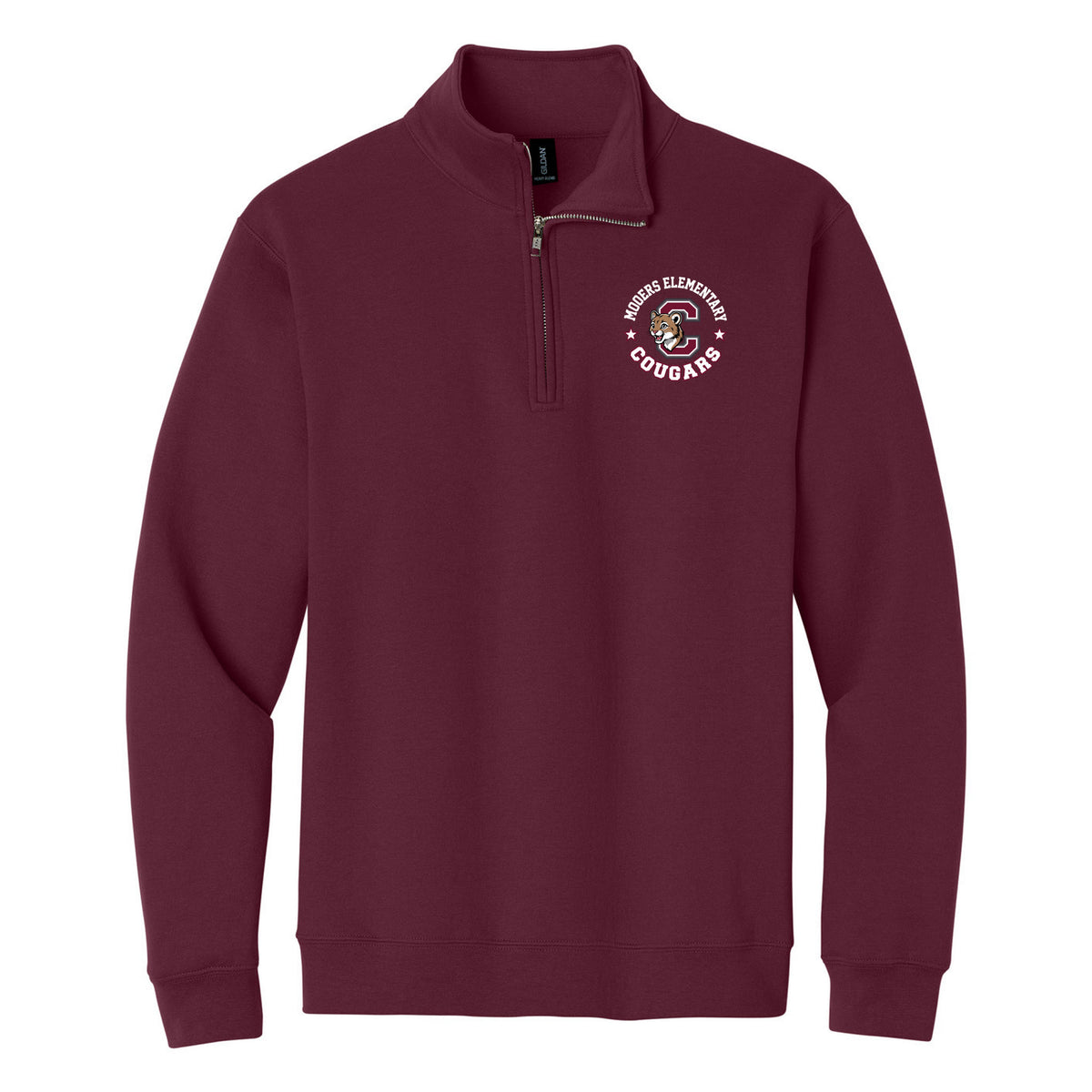 Gildan Heavy Blend 1/4-Zip Sweatshirt — Maroon, Logo 1, front