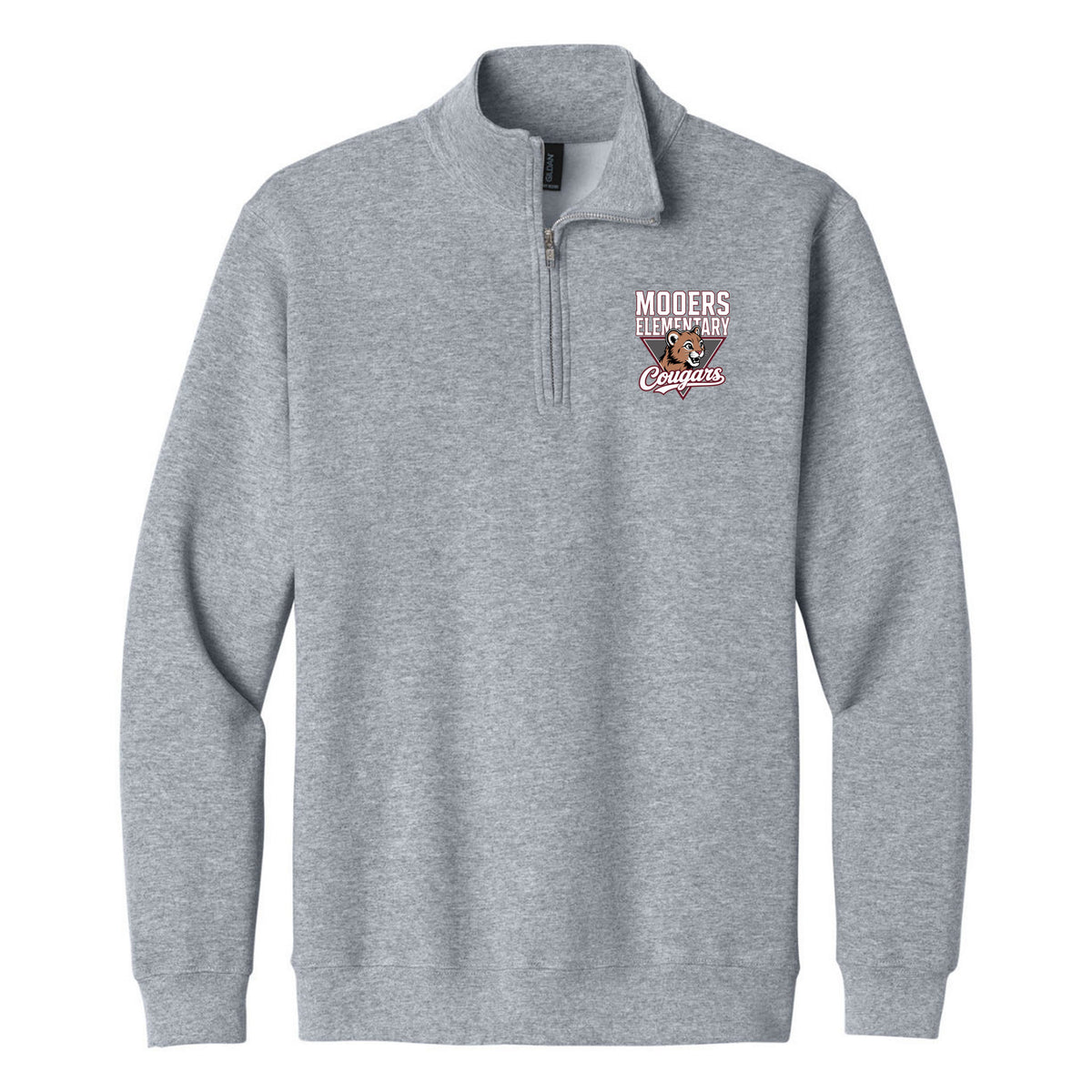 Gildan Heavy Blend 1/4-Zip Sweatshirt — Sport Grey, Logo 2, front