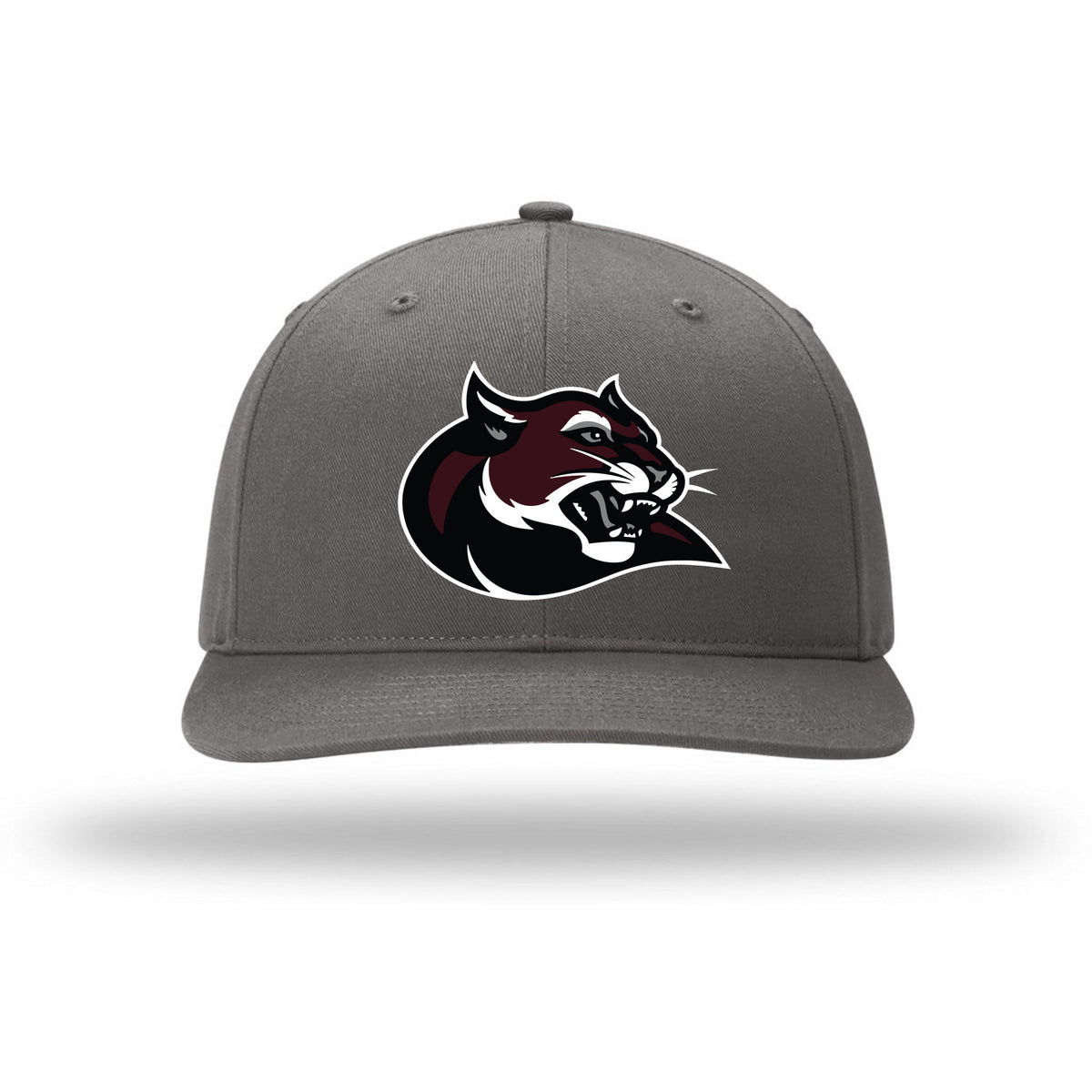 Richardson Solid Twill Trucker — Charcoal, Cougar, front