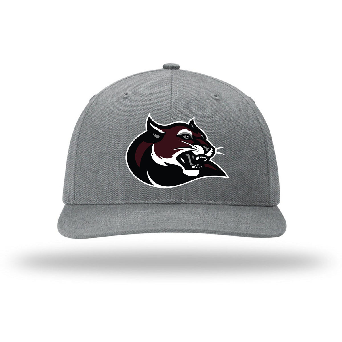Richardson Solid Twill Trucker — Heather Grey, Cougar, front