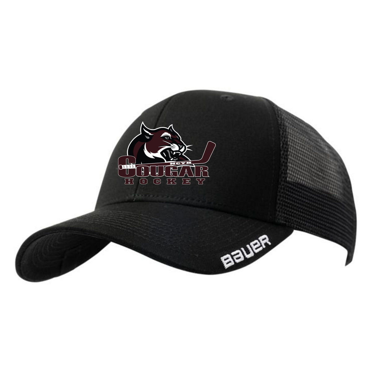 BAUER S24 TEAM SNAPBACK HAT SR-BLACK — BLACK, front