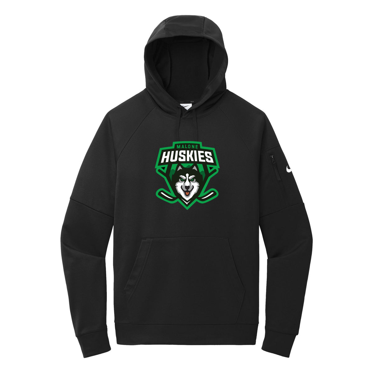 Nike Therma-FIT Pocket Pullover Fleece Hoodie — Black, front