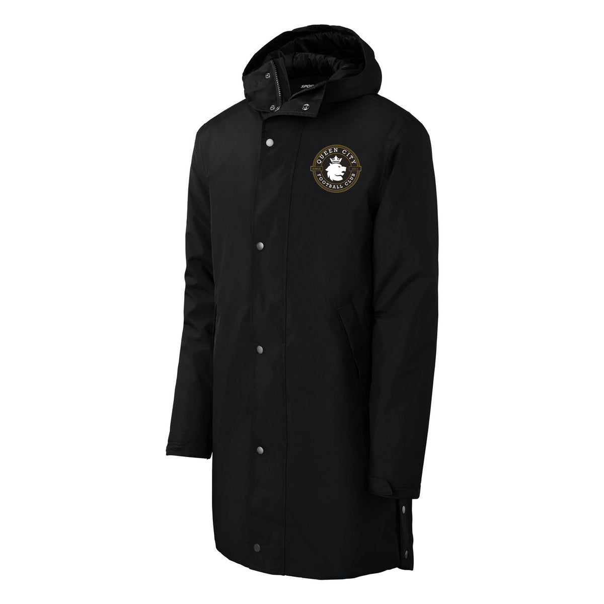 Sport-Tek Waterproof Insulated Sideline Parka — Black, front