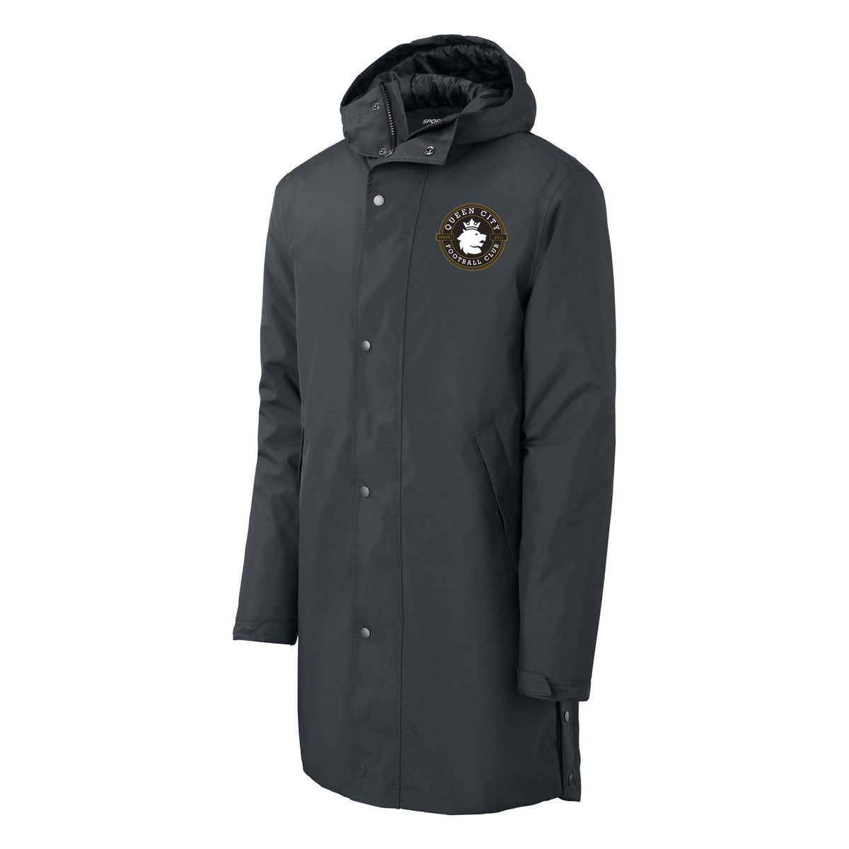 Sport-Tek Waterproof Insulated Sideline Parka — Graphite, front
