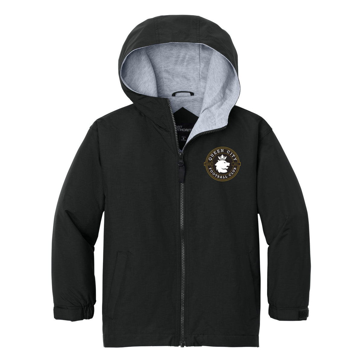 Port Authority Youth Team Jacket — Black, front