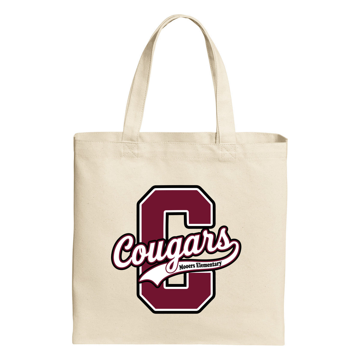 Canvas Tote — Natural, Logo 4, front