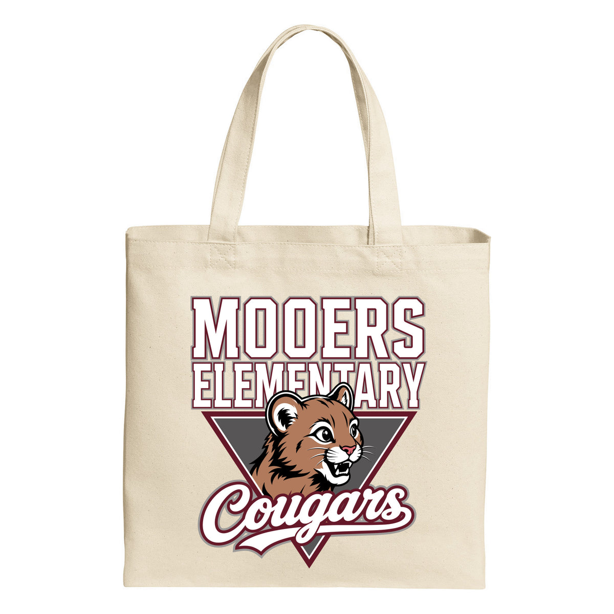 Canvas Tote — Natural, Logo 2, front