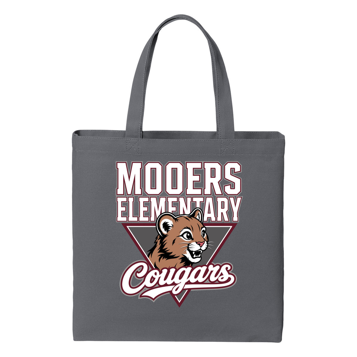 Canvas Tote — Storm Grey, Logo 2, front