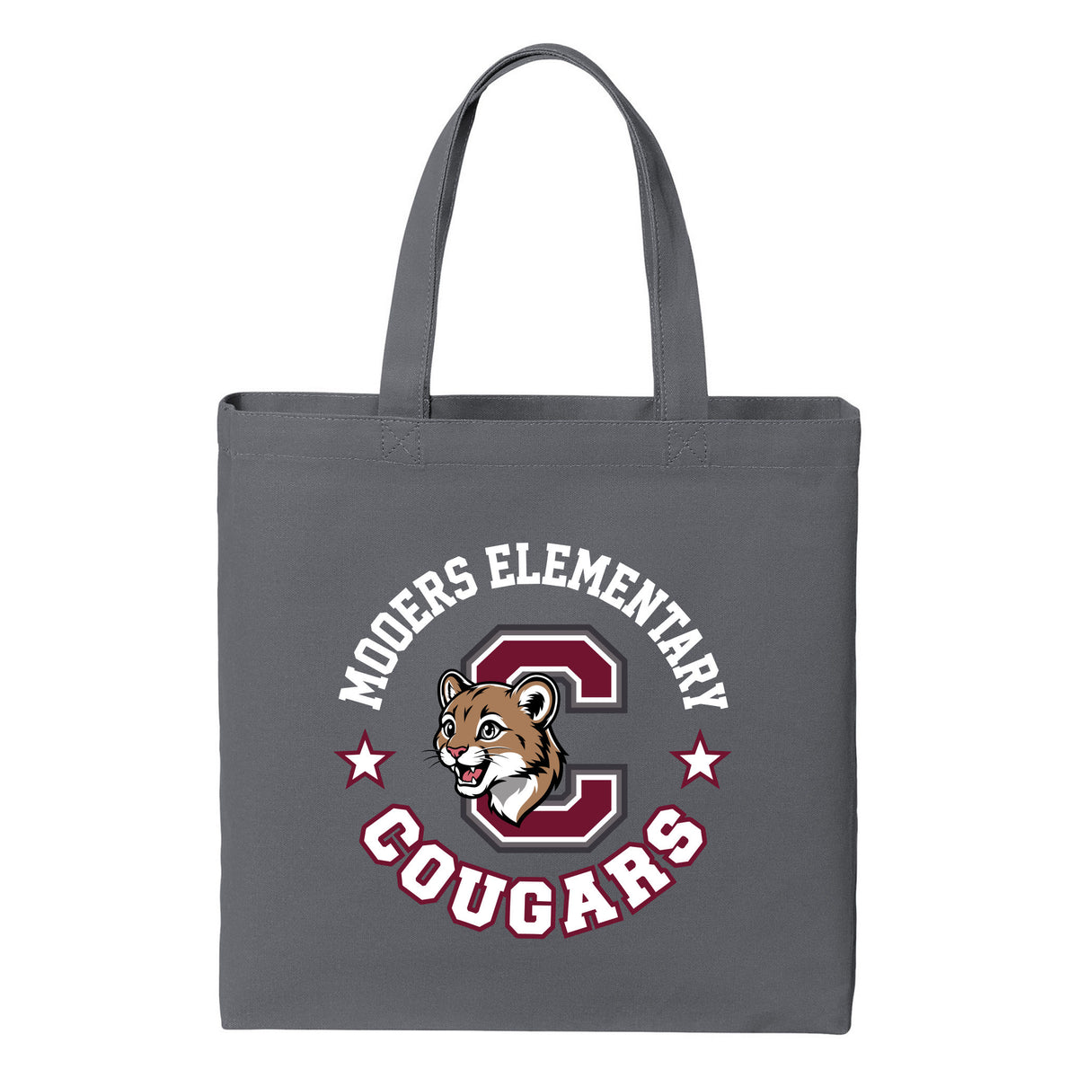 Canvas Tote — Storm Grey, Logo 1, front