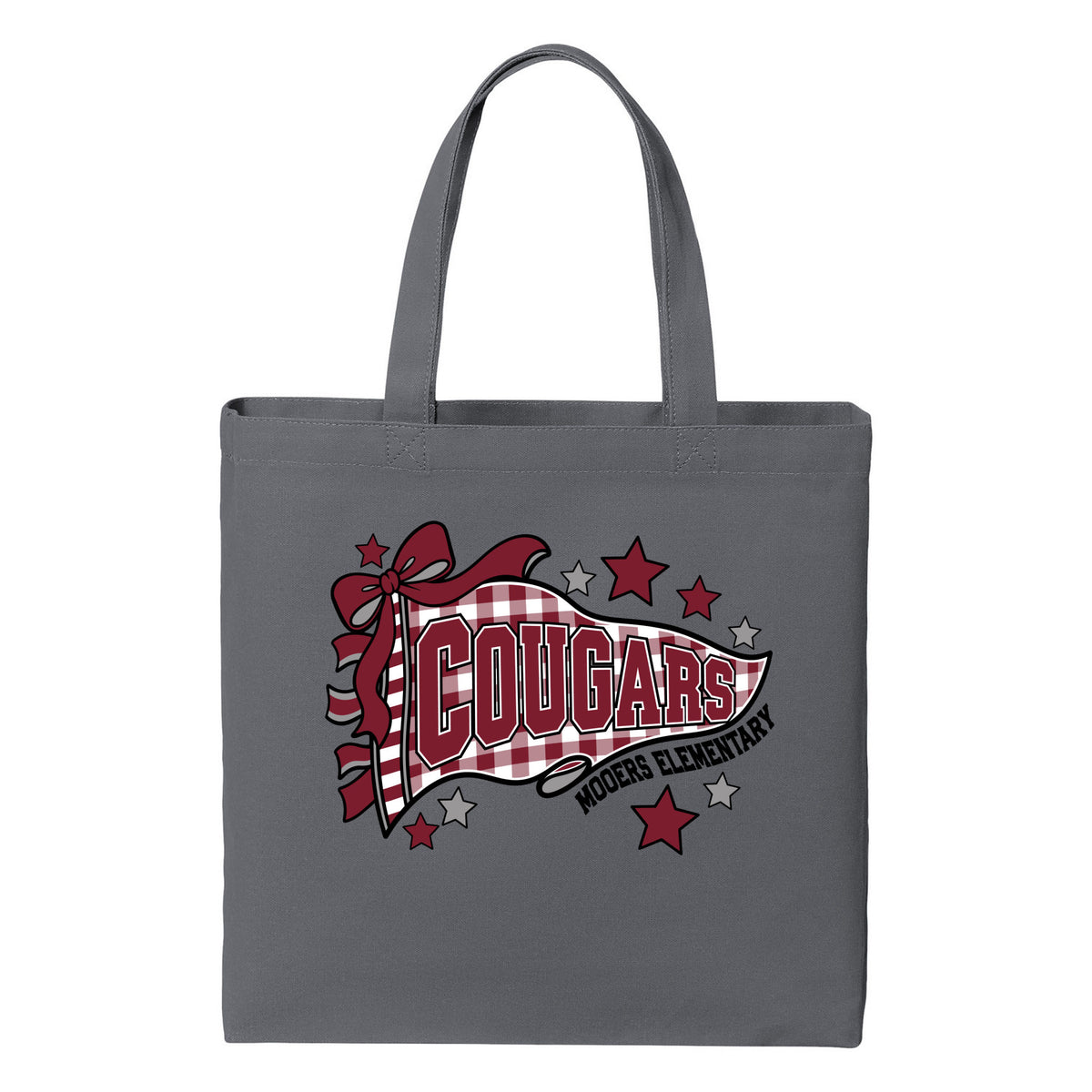 Canvas Tote — Storm Grey, Logo 3, front