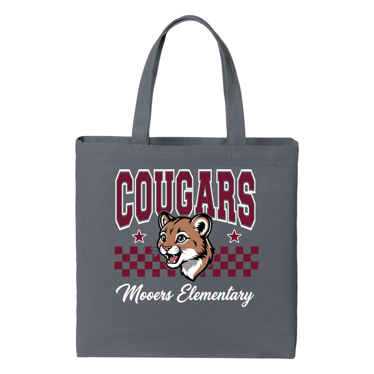 Canvas Tote — Storm Grey, Logo 5, front