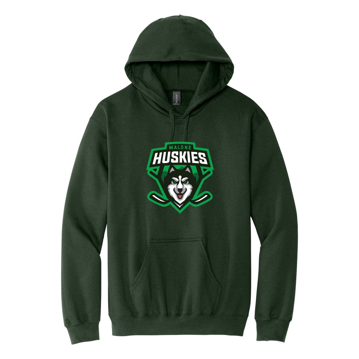 Gildan Softstyle Midweight Pullover Hooded Sweatshirt — Forest Green, front