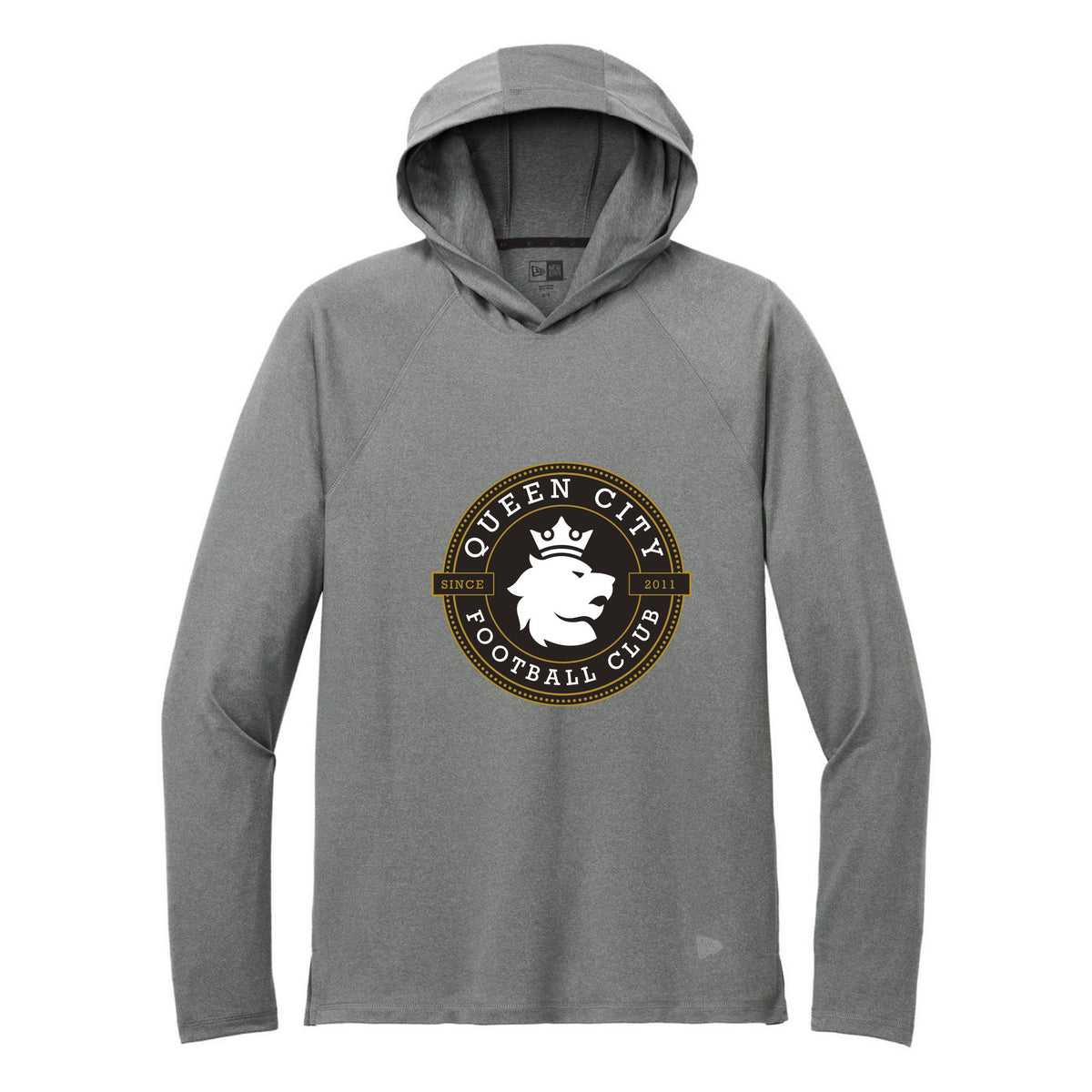 New Era Power Long Sleeve Hoodie — Shadow Grey Heather, front
