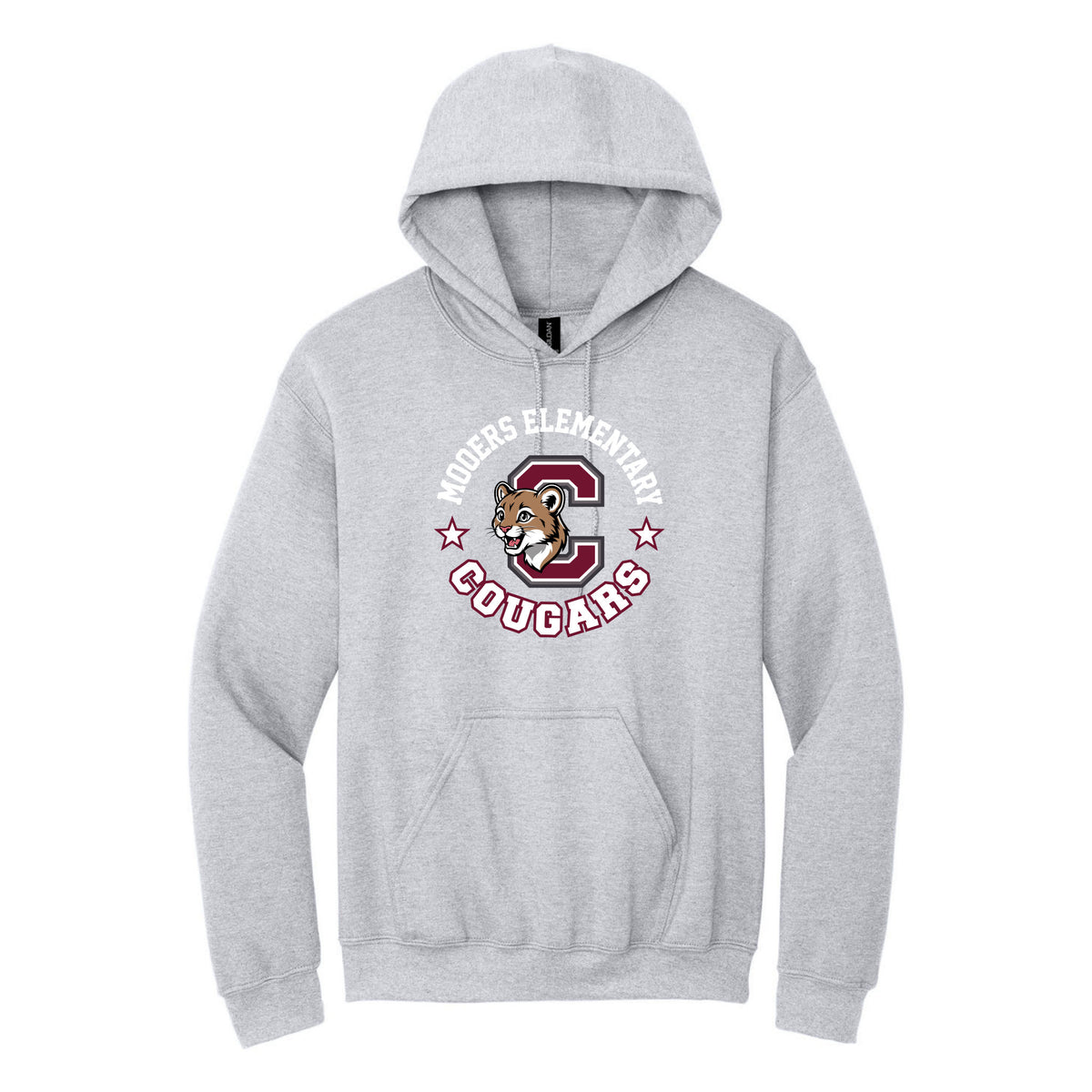 Cobras Teacher Hoodie — Ash, Logo 1, front