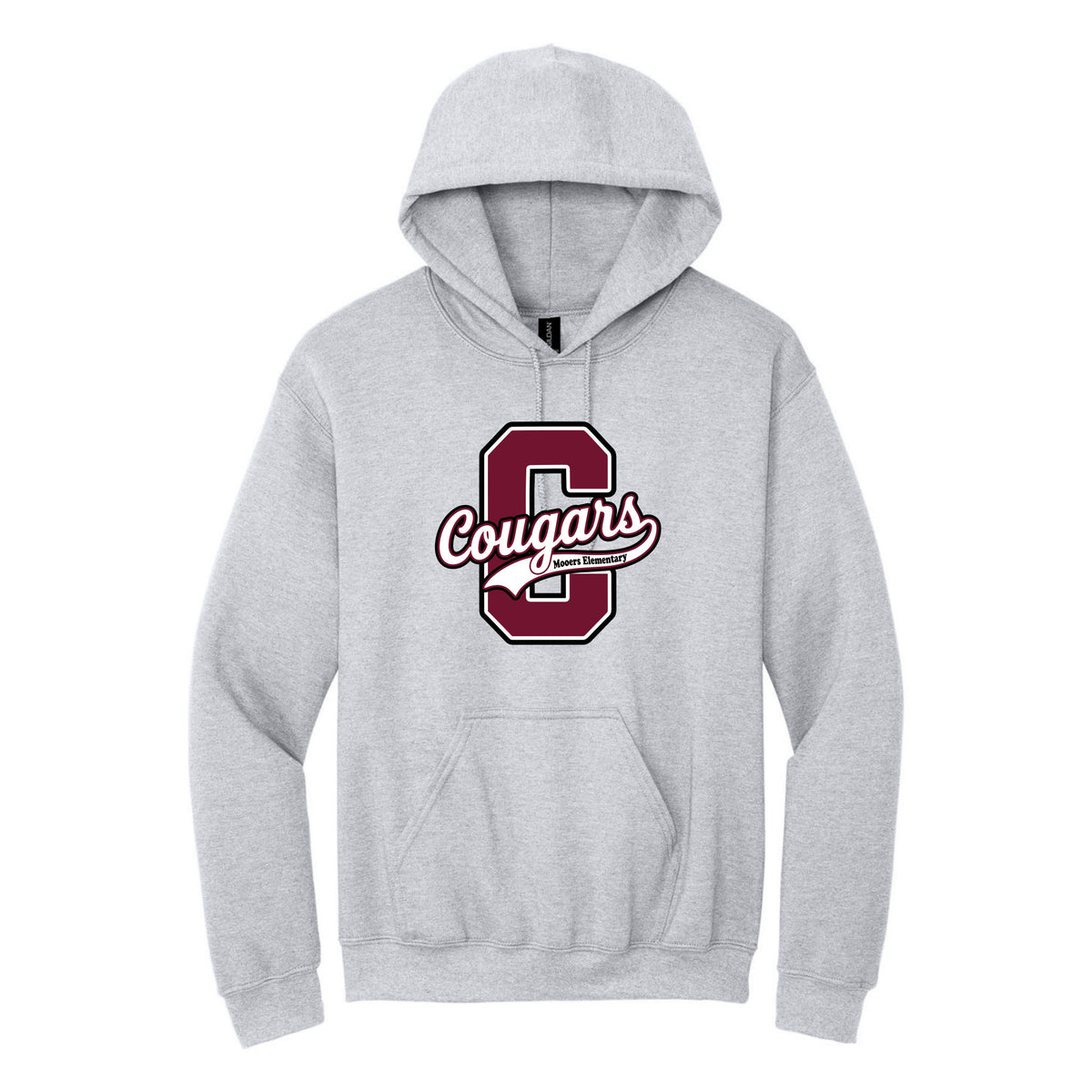 Cobras Teacher Hoodie — Ash, Logo 4, front