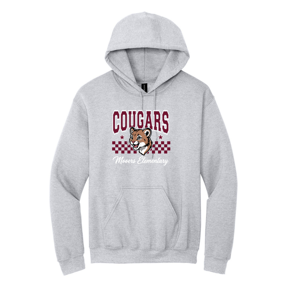 Cobras Teacher Hoodie — Ash, Logo 5, front