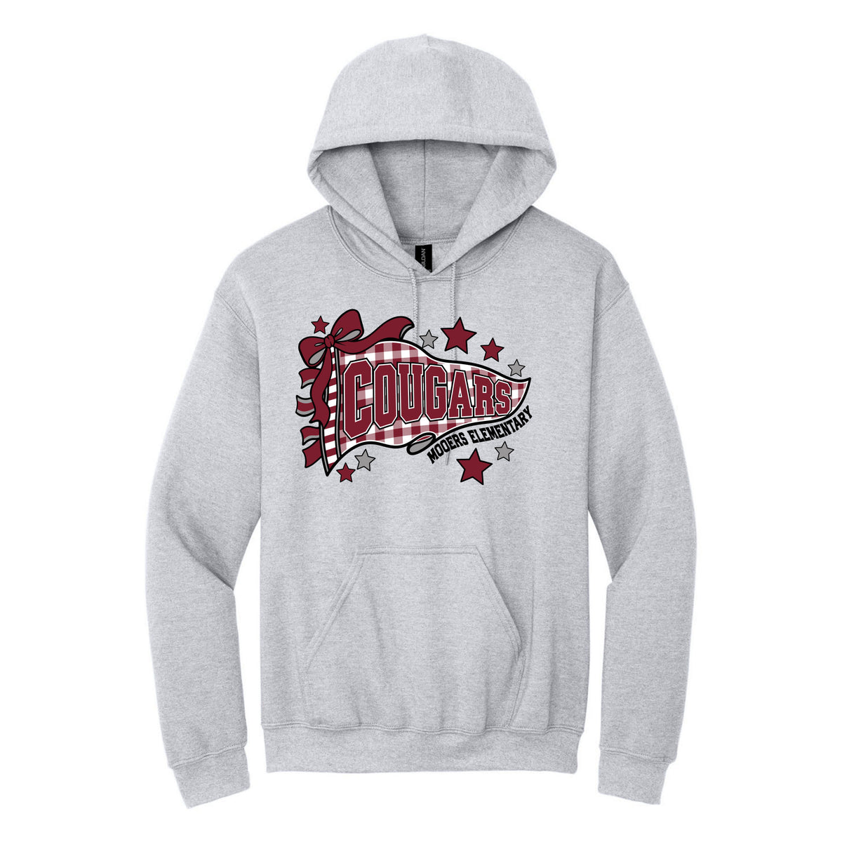 Cobras Teacher Hoodie — Ash, Logo 3, front