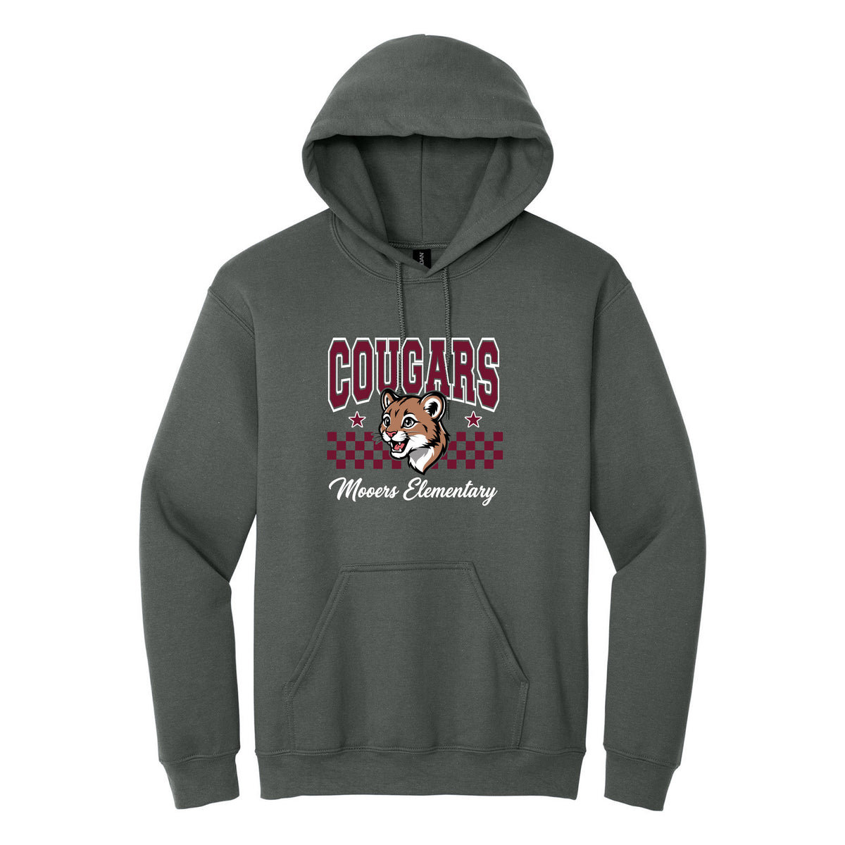 Cobras Teacher Hoodie — Charcoal, Logo 5, front