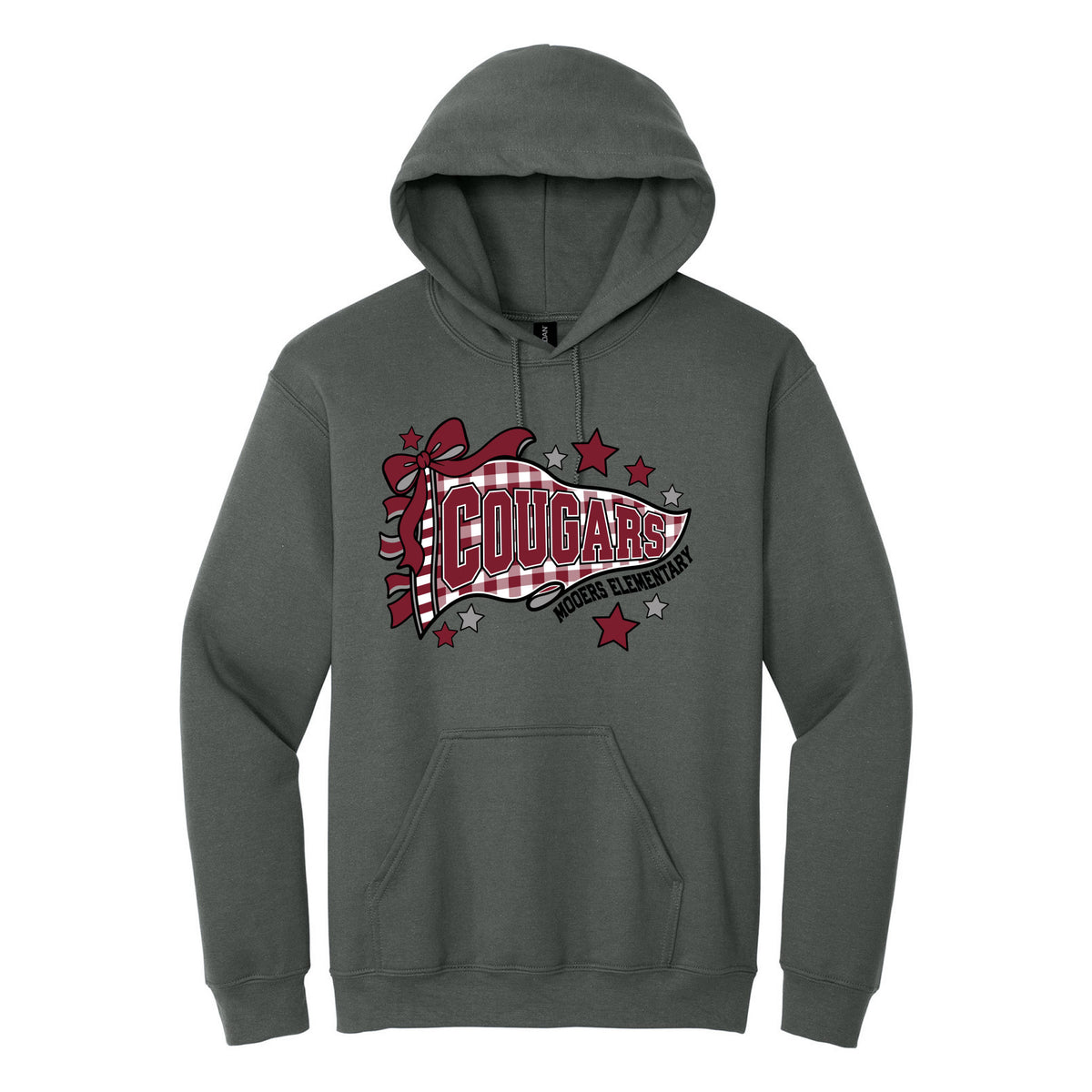 Cobras Teacher Hoodie — Charcoal, Logo 3, front