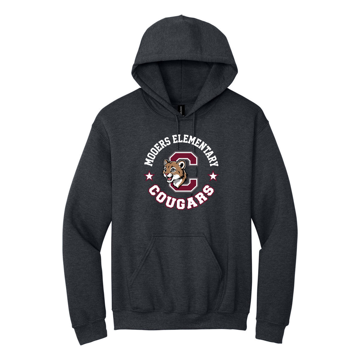 Cobras Teacher Hoodie — Dark Heather, Logo 1, front