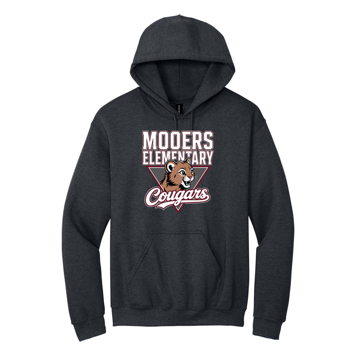 Cobras Teacher Hoodie — Dark Heather, Logo 2, front
