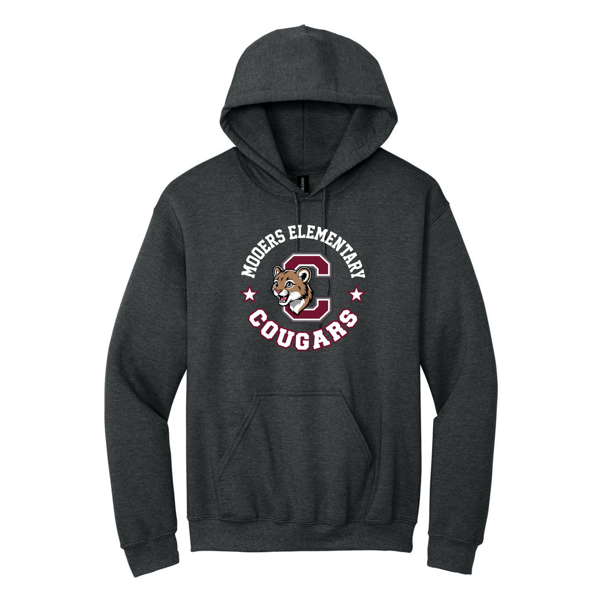 Cobras Teacher Hoodie — Fan Charcoal Heather, Logo 1, front