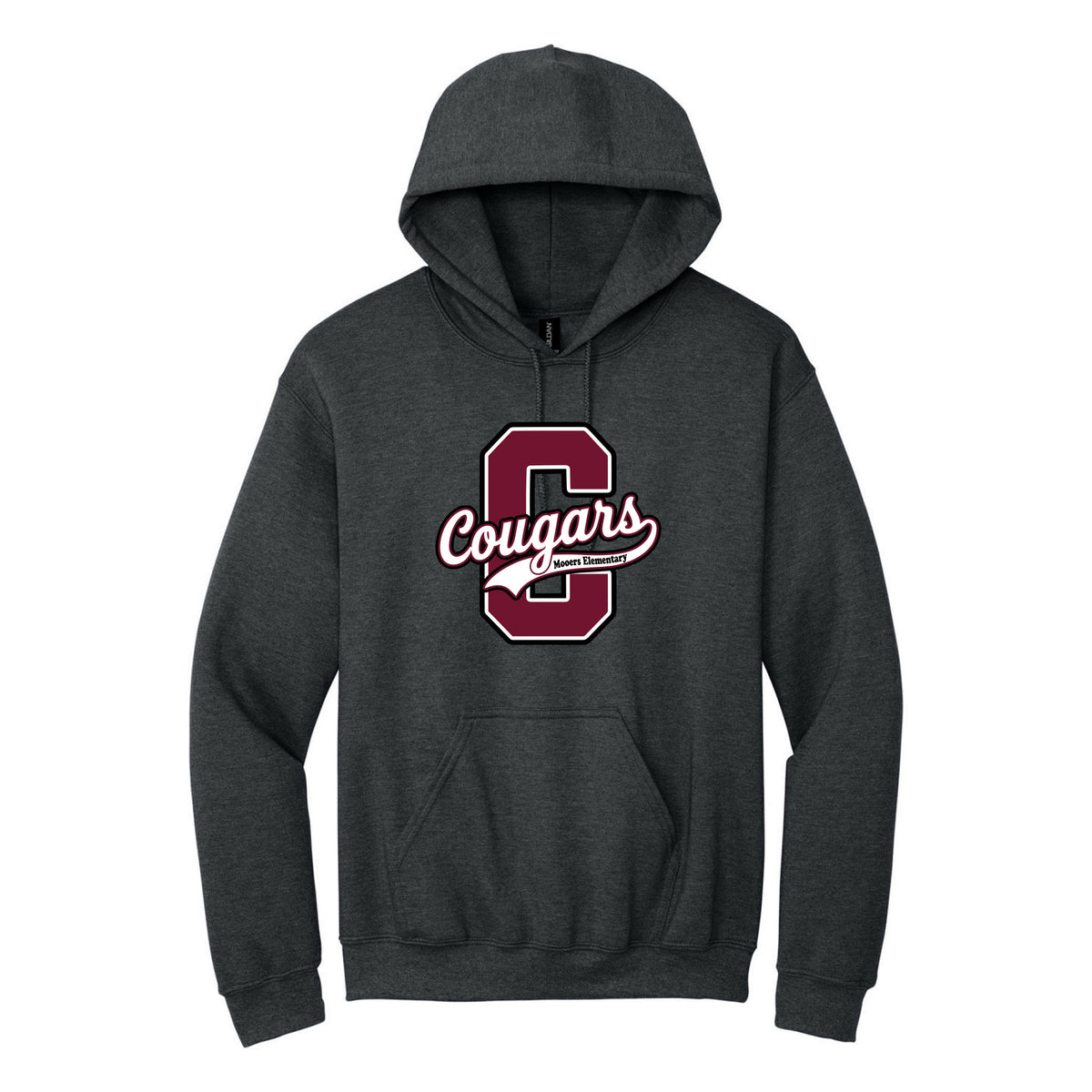 Cobras Teacher Hoodie — Fan Charcoal Heather, Logo 4, front