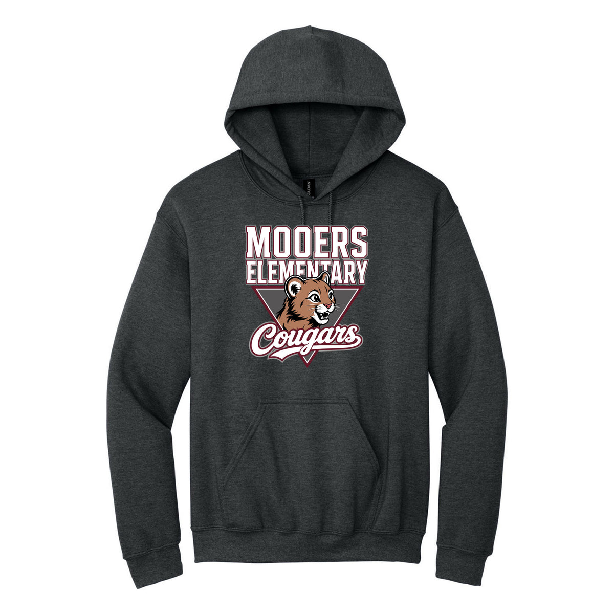 Cobras Teacher Hoodie — Fan Charcoal Heather, Logo 2, front