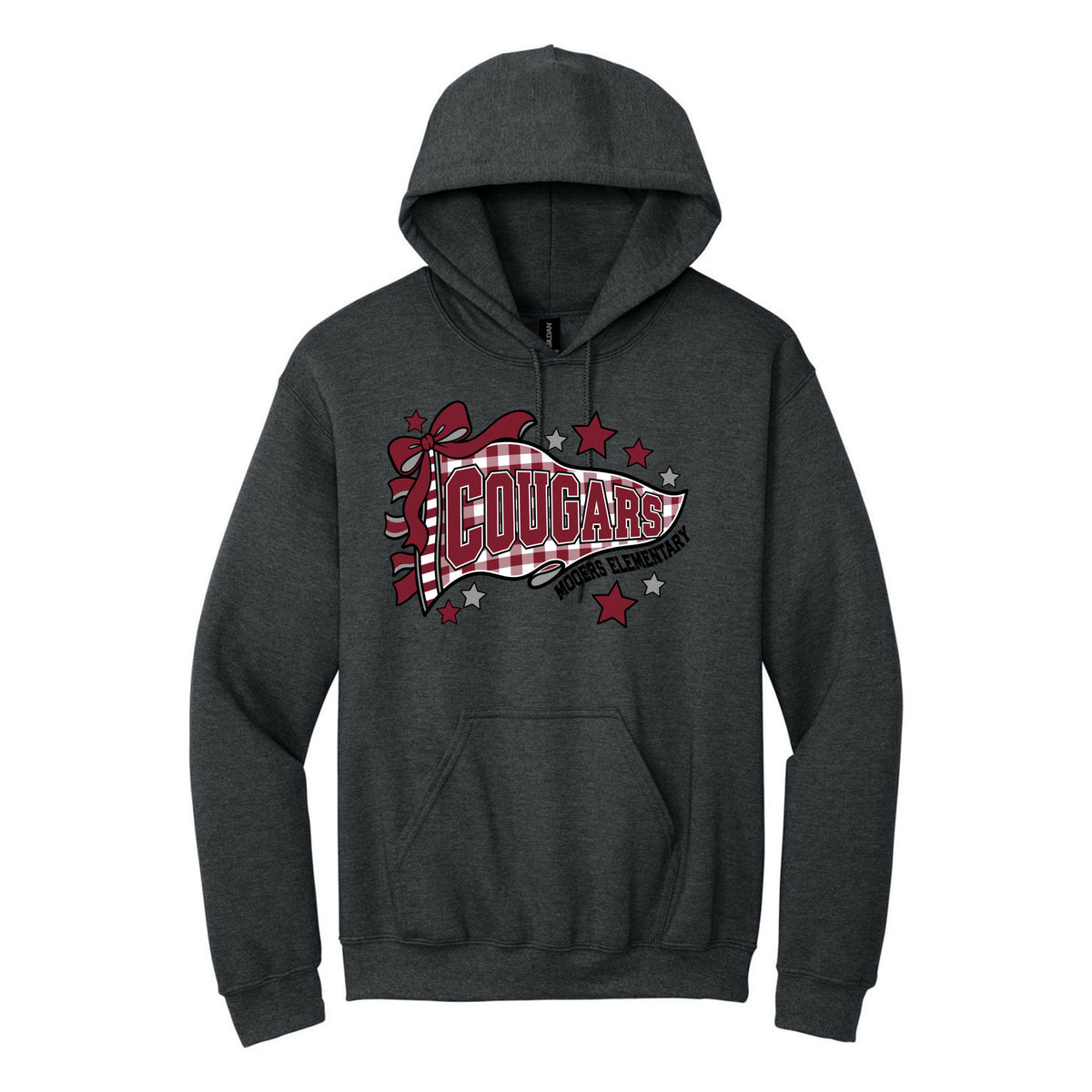 Cobras Teacher Hoodie — Fan Charcoal Heather, Logo 3, front