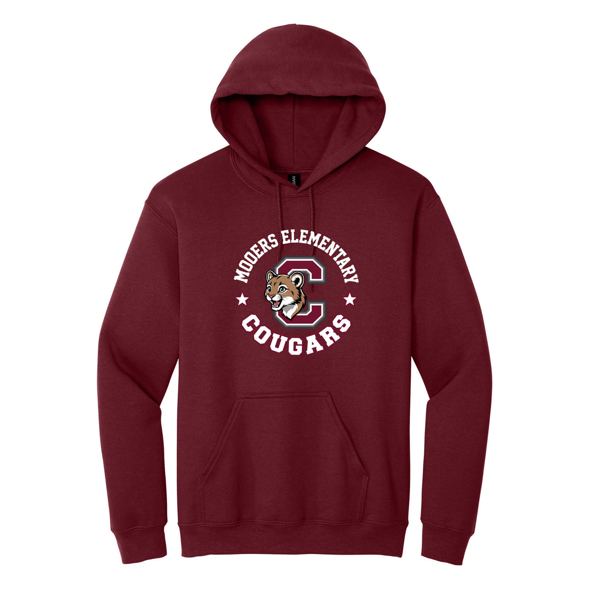 Cobras Teacher Hoodie — Garnet, Logo 1, front