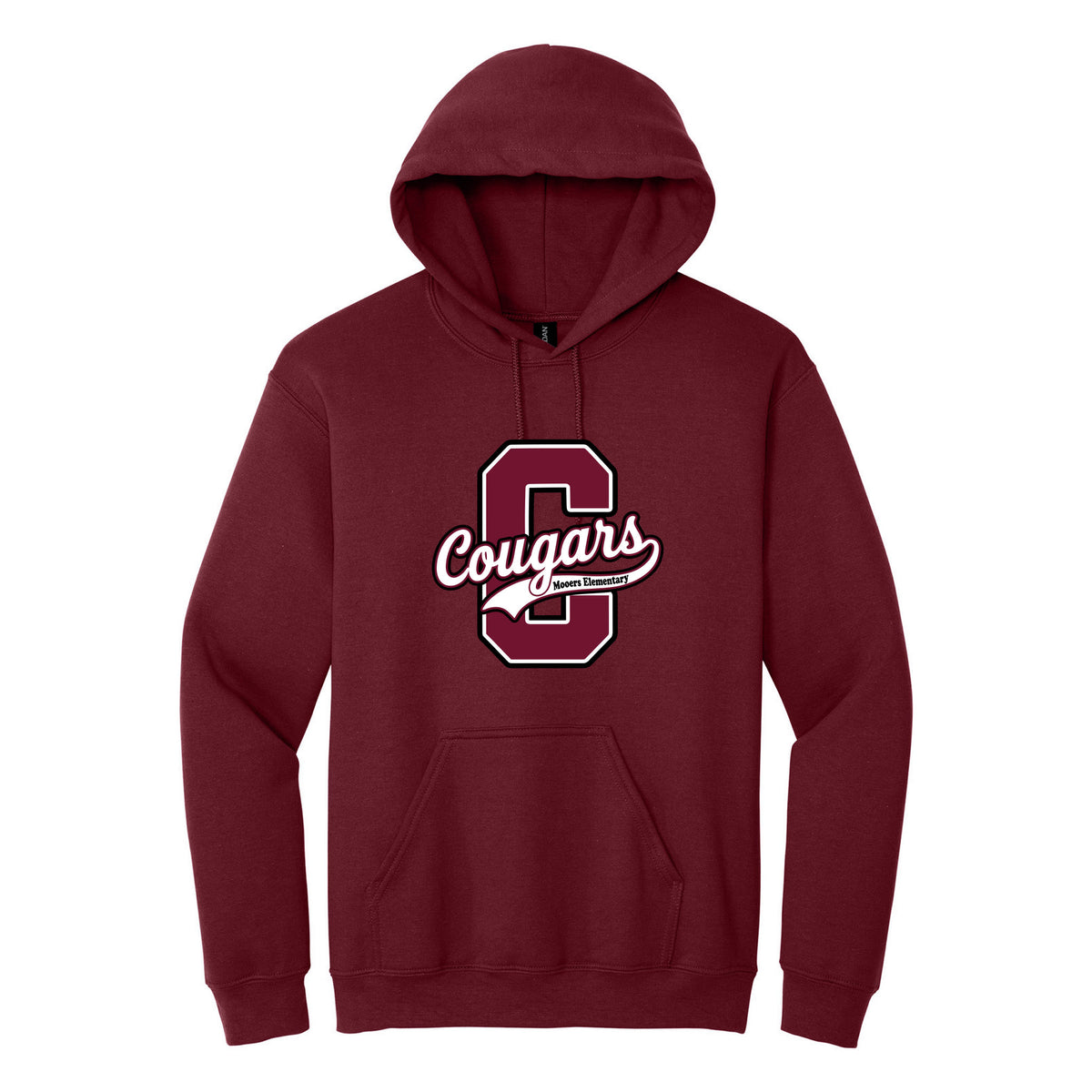 Cobras Teacher Hoodie — Garnet, Logo 4, front