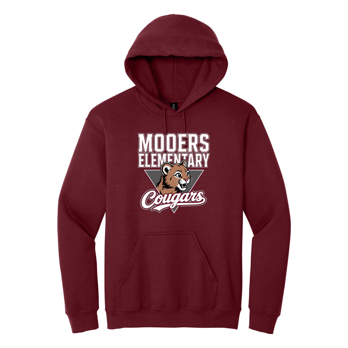 Cobras Teacher Hoodie — Garnet, Logo 2, front