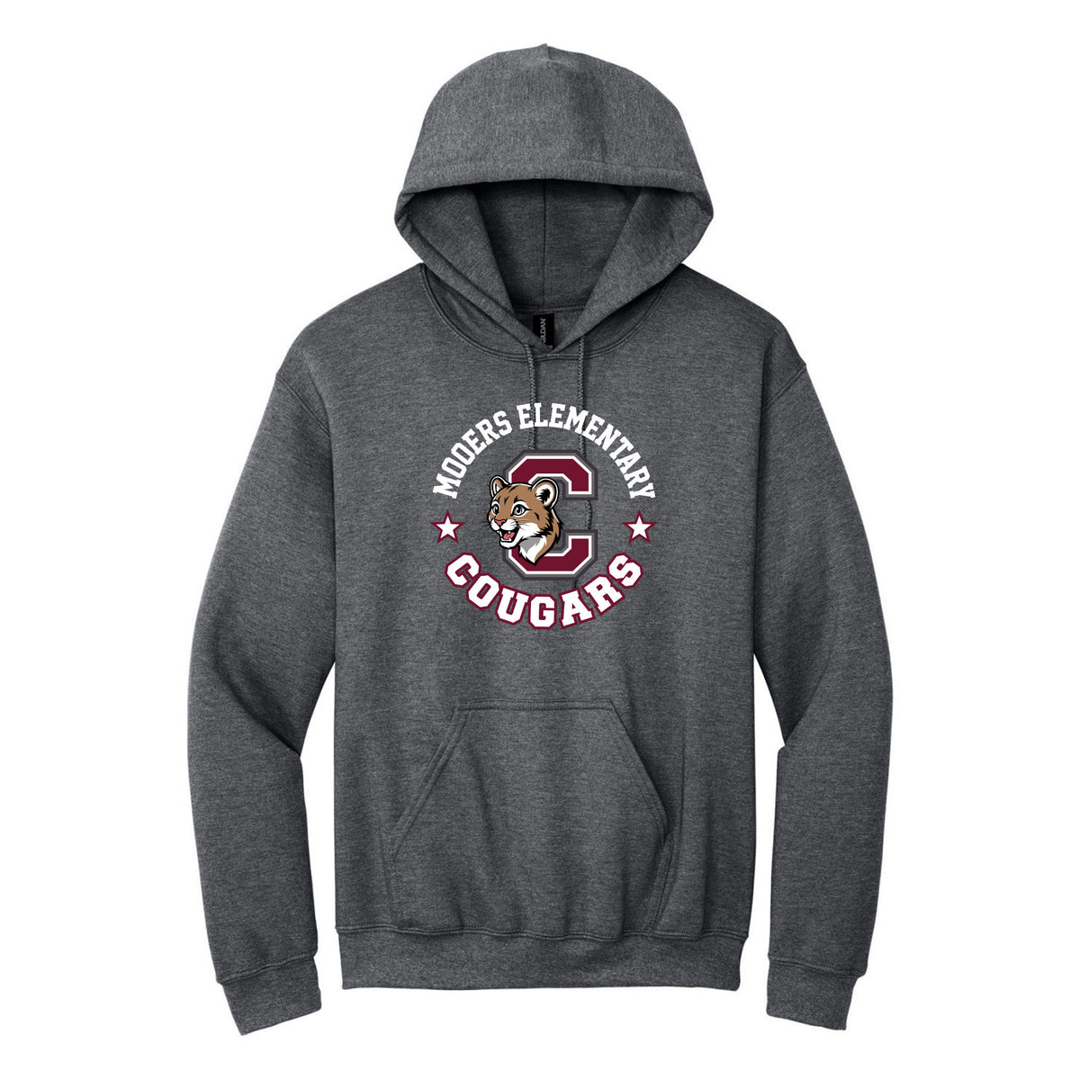 Cobras Teacher Hoodie — Graphite Heather, Logo 1, front