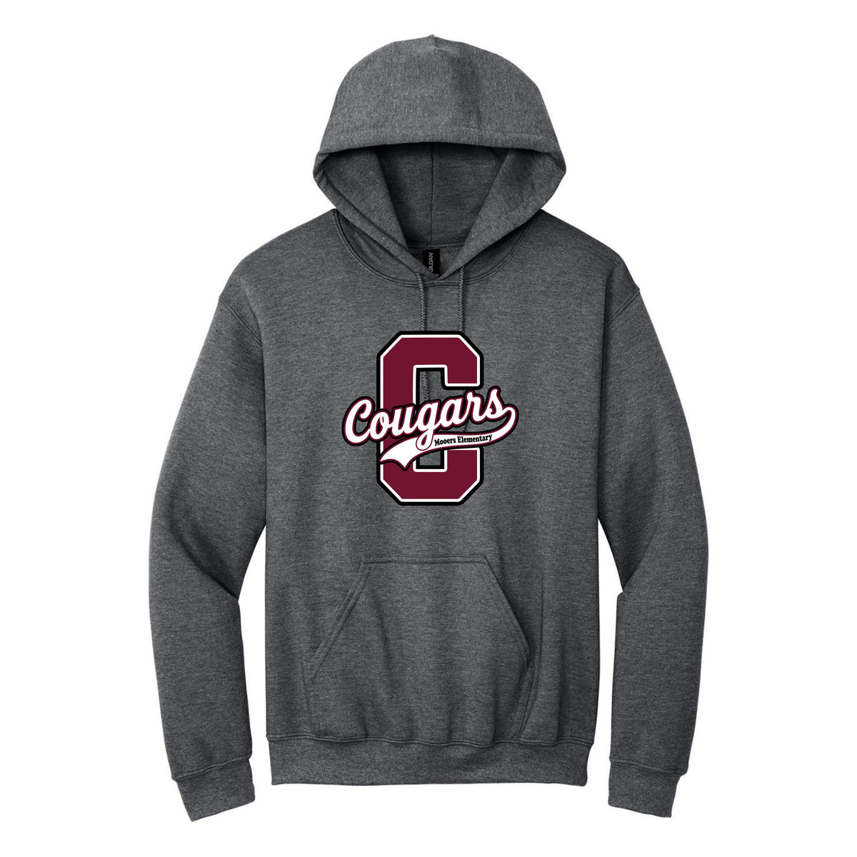 Cobras Teacher Hoodie — Graphite Heather, Logo 4, front