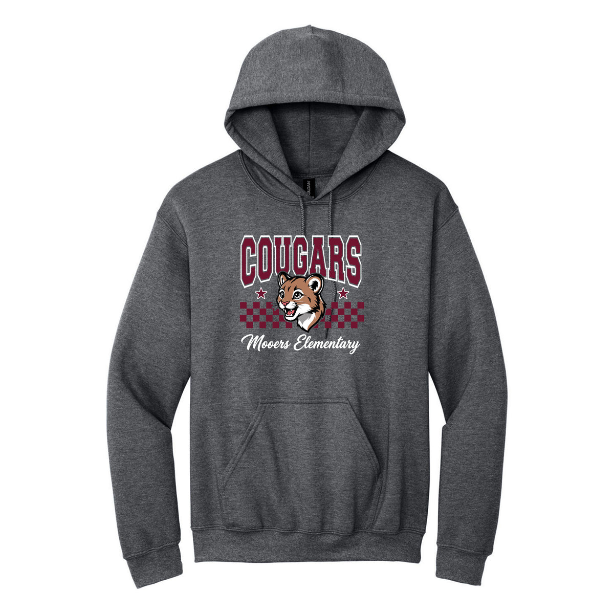 Cobras Teacher Hoodie — Graphite Heather, Logo 5, front