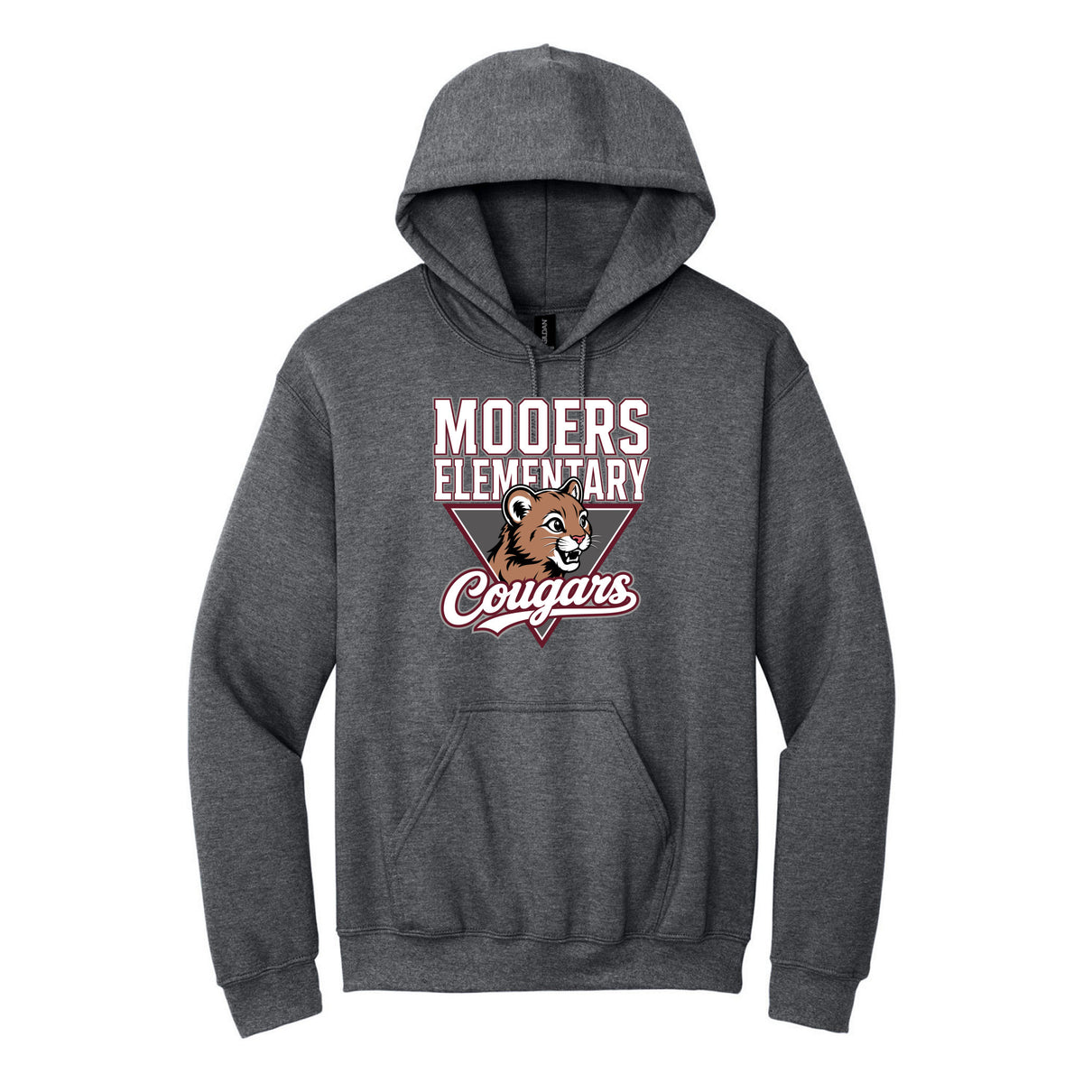 Cobras Teacher Hoodie — Graphite Heather, Logo 2, front
