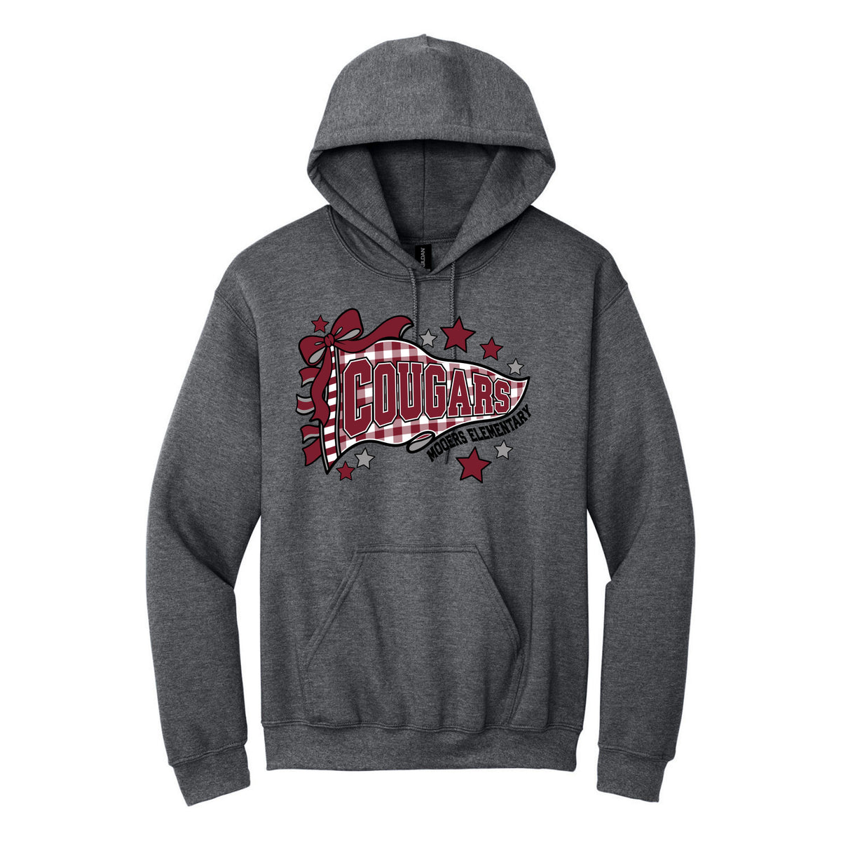 Cobras Teacher Hoodie — Graphite Heather, Logo 3, front
