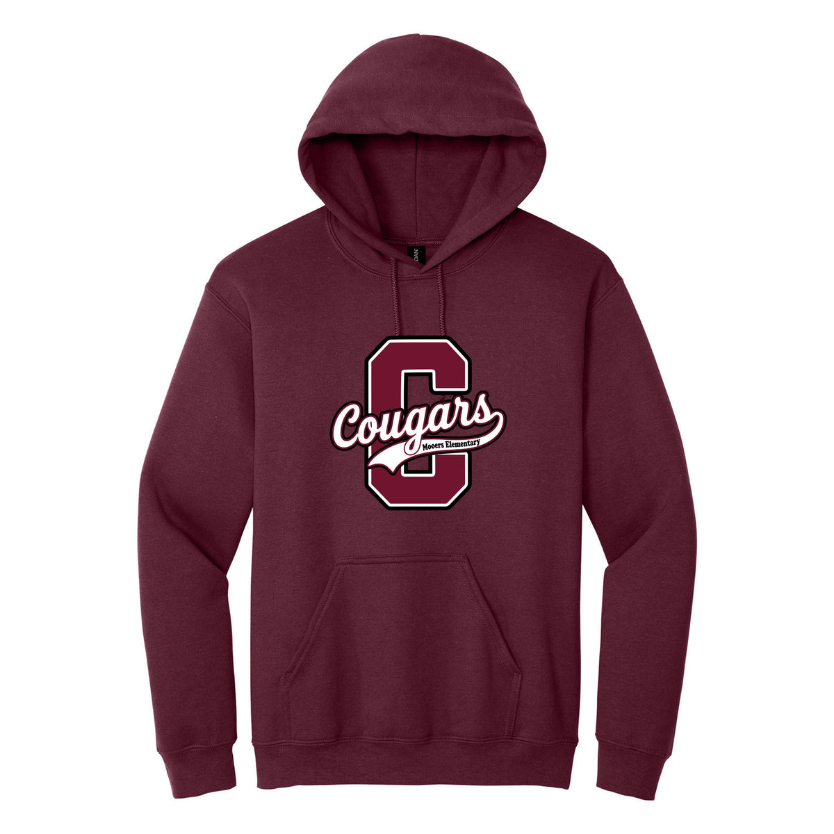 Cobras Teacher Hoodie — Maroon, Logo 4, front